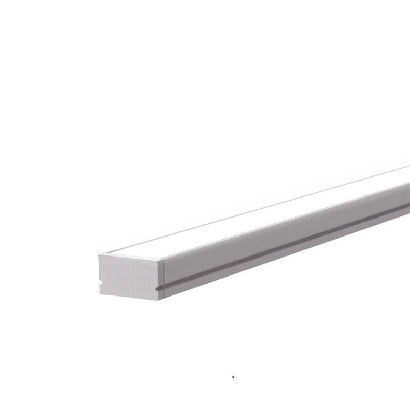 13.1mm x 6.8mm Rectangular Aluminium Surface Mounted LED Profile in Black or Silver (DLA510)