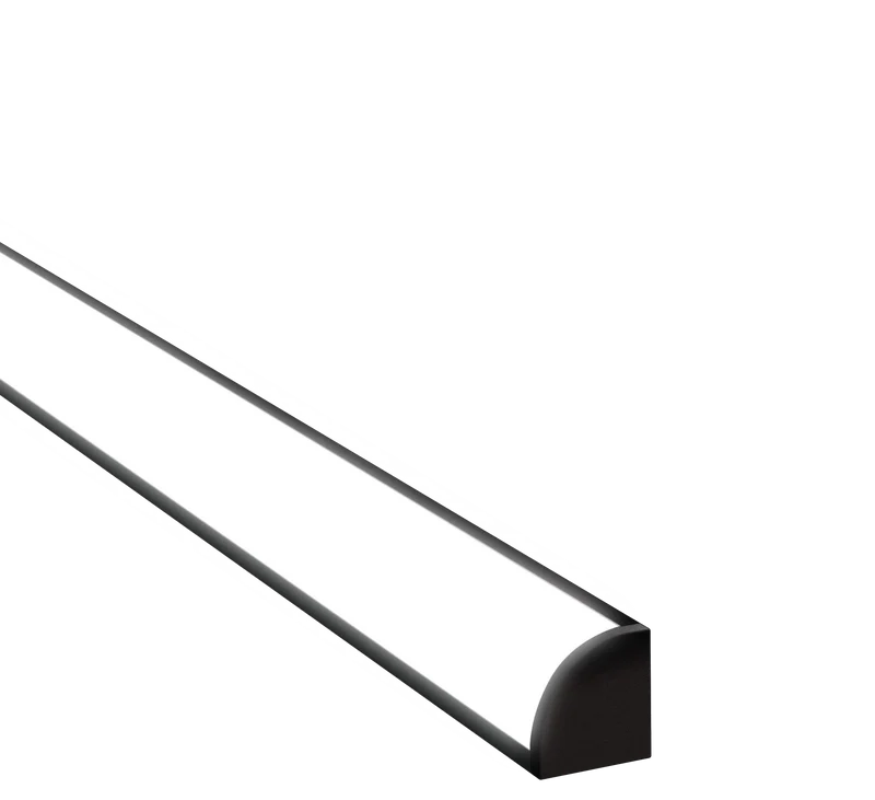 30mm x 30mm Corner Aluminium Surface Mounted LED Profile in Black or Silver (DLA3030)