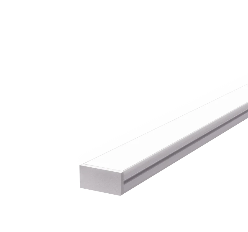 20mm x 10.8mm Rectangular Aluminium Surface Mounted LED Profile in Black or Silver (DLA623)