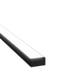 17mm x 7.95mm Rectangular Aluminium Surface Mounted LED Profile in Black or Silver (DLA1708)