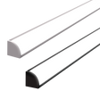 8mm x 8mm Corner Aluminium Surface Mounted LED Profile in Black or Silver (DLA1878)