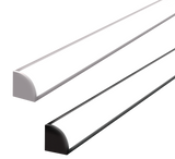 8mm x 8mm Corner Aluminium Surface Mounted LED Profile in Black or Silver (DLA1878)