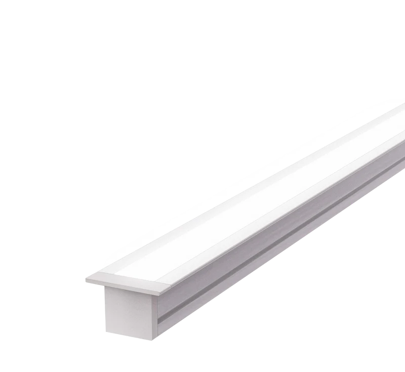 (16mm)10mm x 10mm Square Aluminium Winged Recessed LED Profile in Black or Silver (DLA1010-W)
