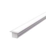 (16mm)10mm x 10mm Square Aluminium Winged Recessed LED Profile in Black or Silver (DLA1010-W)