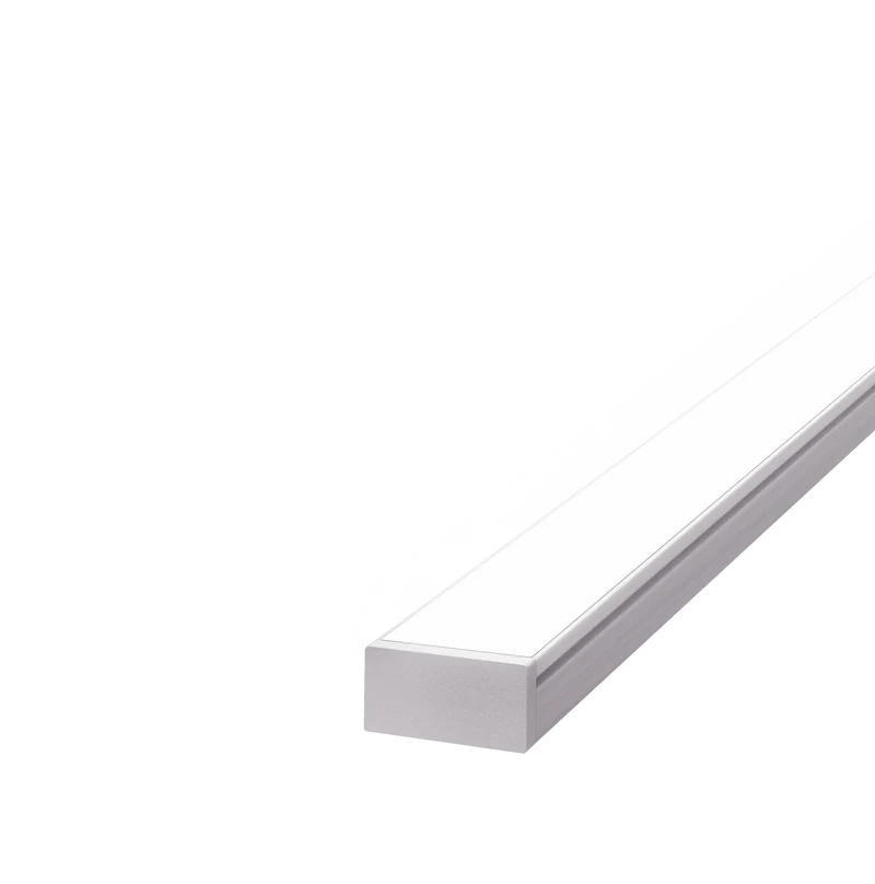 17mm x 7.95mm Rectangular Aluminium Surface Mounted LED Profile in Black or Silver (DLA1708)