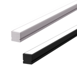 10mm x 10mm Square Aluminium Surface Mounted LED Profile in Black or Silver (DLA1010)