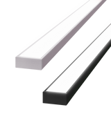 15.3mm x 6.4mm Rectangular Aluminium Surface Mounted LED Profile in Black or Silver (DLA1505)
