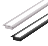 (22.5mm)15mm x 6mm Rectangular Aluminium Winged Recessed LED Profile in Black or Silver (DLA1506-W)