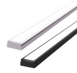 15mm x 6mm Rectangular Aluminium Surface Mounted LED Profile in Black or Silver (DLA1506)