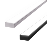 17mm x 7.95mm Rectangular Aluminium Surface Mounted LED Profile in Black or Silver (DLA1708)