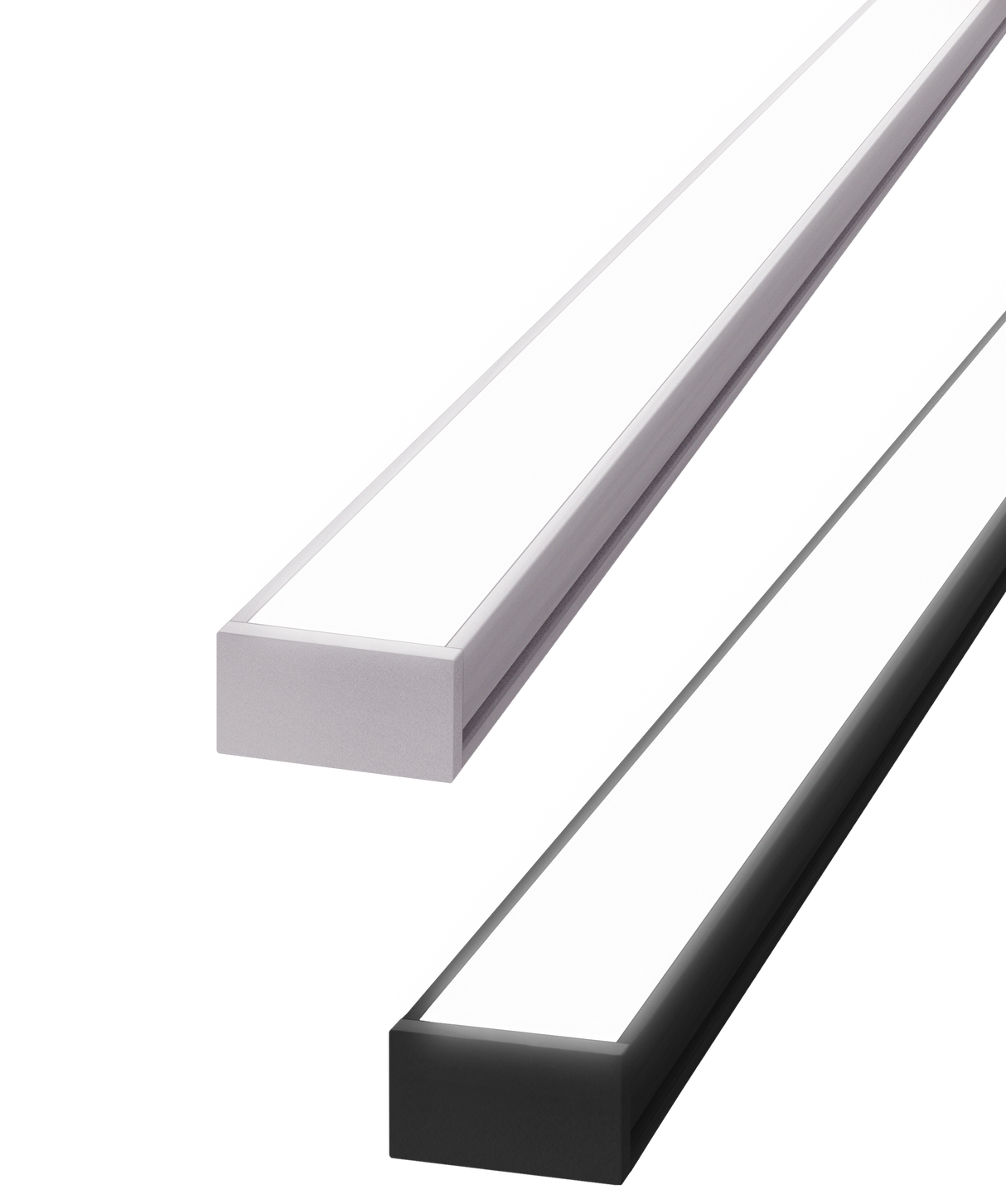 17.1mm x 10mm Rectangular Aluminium Surface Mounted LED Profile in Black or Silver (DLA1710)