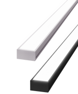 17.1mm x 10mm Rectangular Aluminium Surface Mounted LED Profile in Black or Silver (DLA1710)