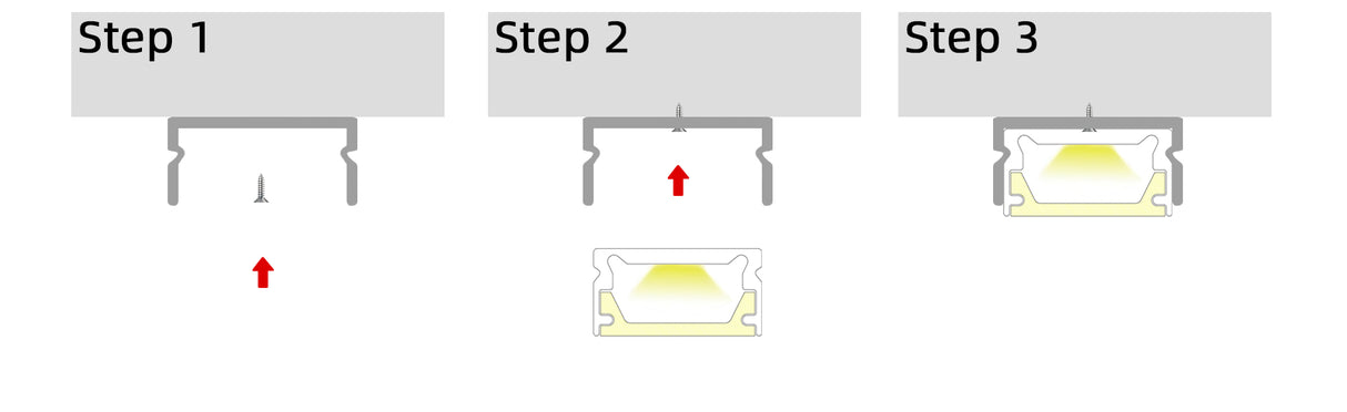 13.1mm x 6.8mm Rectangular Aluminium Surface Mounted LED Profile in Black or Silver (DLA510)