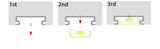 18mm x 5mm Aluminium Recessed LED Profile in Black or Silver (DLA1805)