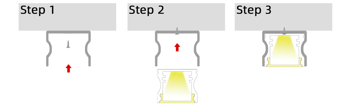 17.4mm x 14.5mm Rectangular Aluminium Surface Mounted LED Profile in Black or Silver (DLA1714)