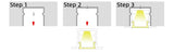 (16mm)10mm x 10mm Square Aluminium Winged Recessed LED Profile in Black or Silver (DLA1010-W)