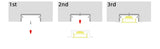 (24.5mm) 17mmx 7mm Rectangular Aluminium Winged Recessed LED Profile in Black or Silver (DLA1707-W)
