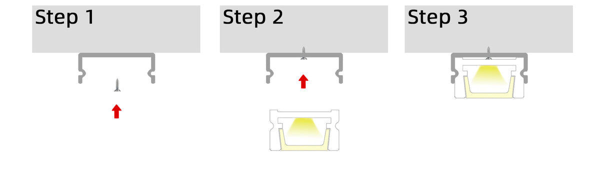 11mm x 6.45mm Rectangular Aluminium Surface Mounted LED Profile in Black or Silver (DLA99016)