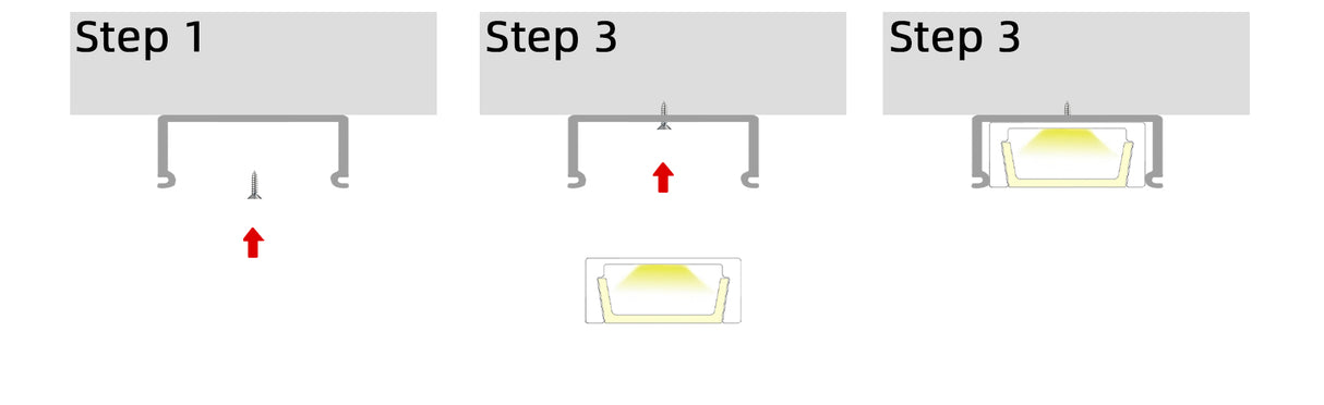 15.3mm x 6.4mm Rectangular Aluminium Surface Mounted LED Profile in Black or Silver (DLA1505)